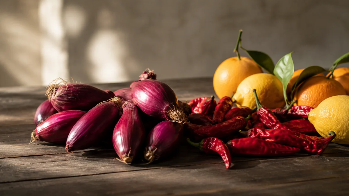 Cipolle rosse, peperoncini e agrumi, tra i prodotti tipici calabresi piu conosciuti
